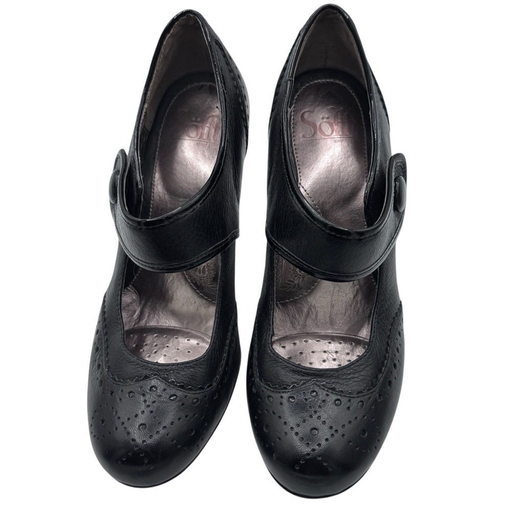Sofft Elegant Black Leather Mary Jane Dress Shoes - Size 7 - Picture 8 of 11